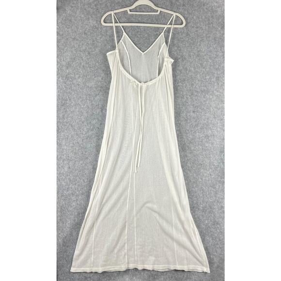 Mia Joy Cover Up Maxi Dress Womens Small White Sheer Delicate Resort Beach Fairy - Picture 6 of 14